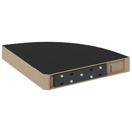 hjørnehylder 4 stk. 25x25x3,8 cm MDF sort