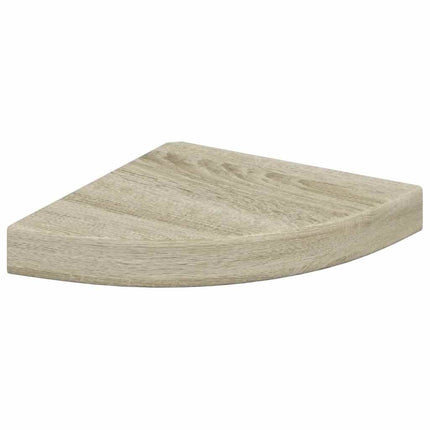 hjørnehylde 25x25x3,8 cm MDF egetræsfarvet
