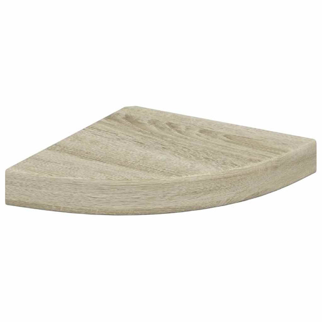 hjørnehylde 25x25x3,8 cm MDF egetræsfarvet