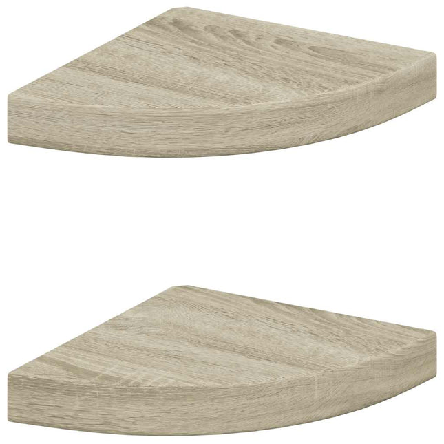 hjørnehylder 2 stk. 25x25x3,8 cm MDF sort