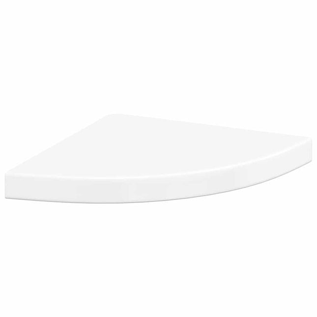 hjørnehylde 35x35x3,8 cm MDF hvid højglans