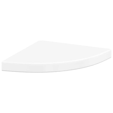 hjørnehylder 4 stk. 35x35x3,8 cm MDF hvid højglans