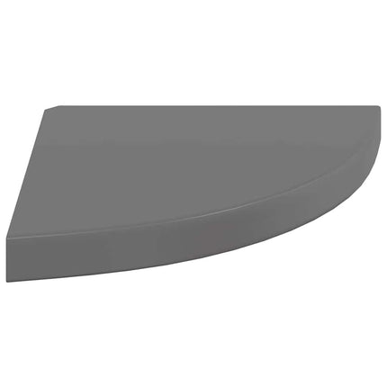 hjørnehylder 2 stk. 35x35x3,8 cm MDF grå højglans