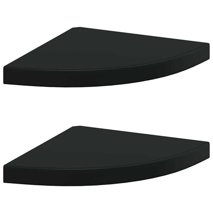 hjørnehylder 2 stk. 35x35x3,8 cm MDF sort
