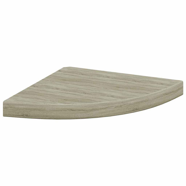 hjørnehylde 35x35x3,8 cm MDF egetræsfarvet