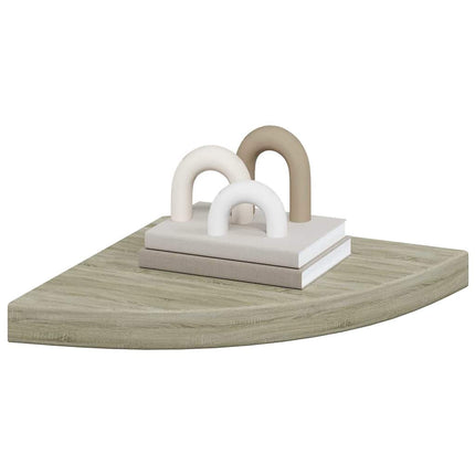 hjørnehylder 2 stk. 35x35x3,8 cm MDF egetræsfarvet