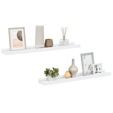 gallerihylder 2 stk. 60x9x3 cm MDF hvid