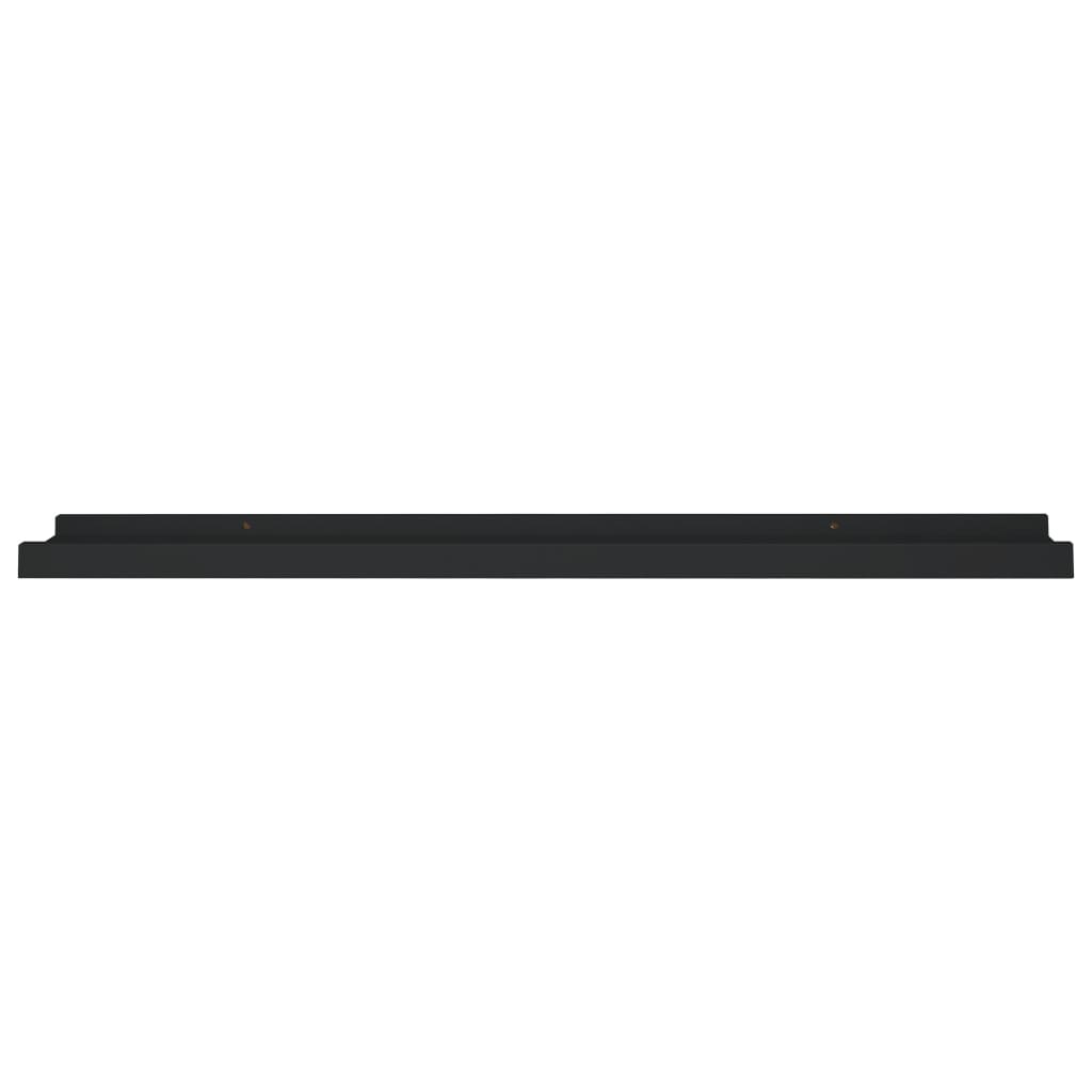 gallerihylder 2 stk. 80x9x3 cm MDF sort