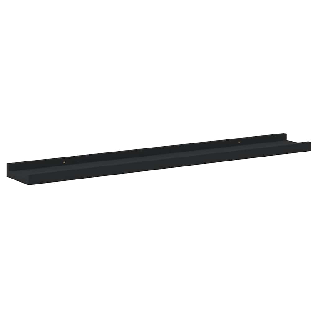gallerihylder 2 stk. 80x9x3 cm MDF sort