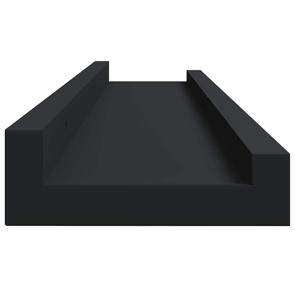 gallerihylder 2 stk. 80x9x3 cm MDF sort
