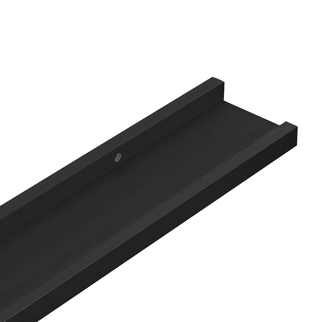 gallerihylder 2 stk. 80x9x3 cm MDF sort