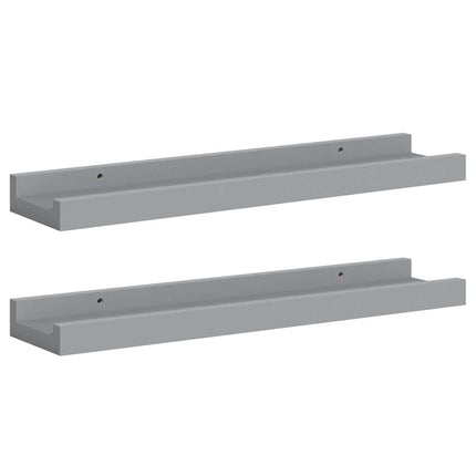 gallerihylder 2 stk. 40x9x3 cm MDF grå