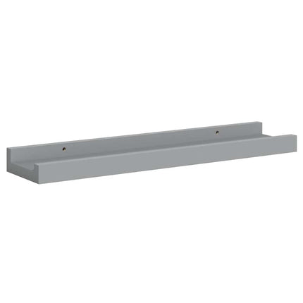 gallerihylder 2 stk. 40x9x3 cm MDF grå