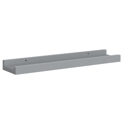 gallerihylder 2 stk. 40x9x3 cm MDF grå