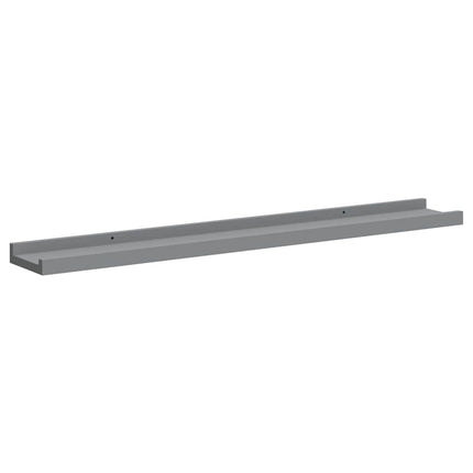 gallerihylder 2 stk. 80x9x3 cm MDF grå