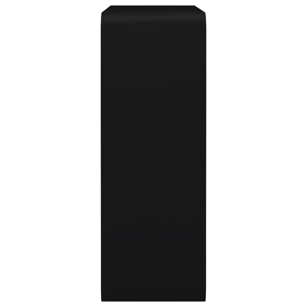 væghylder 3 stk. kubeformet MDF sort