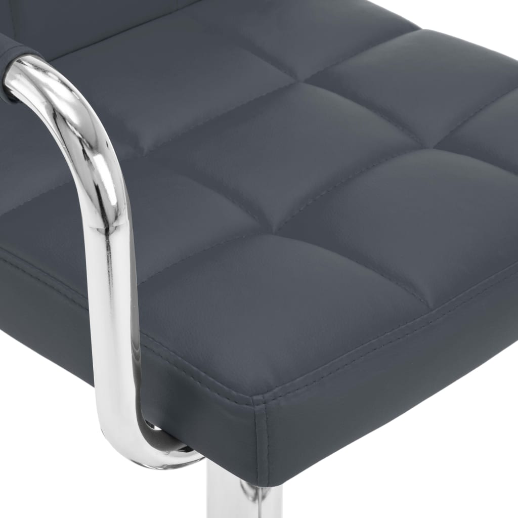 barstole 2 stk. kunstlæder grå