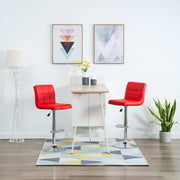 barstole 2 stk. kunstlæder rød