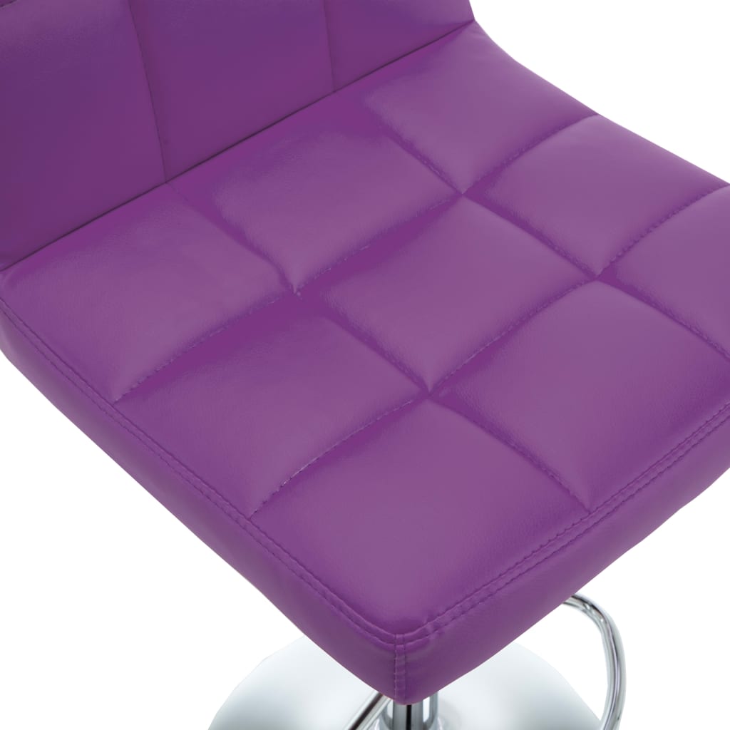 barstole 2 stk. kunstlæder lilla