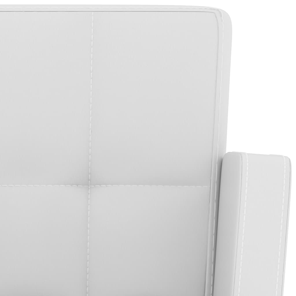 barstole 2 stk. kunstlæder hvid