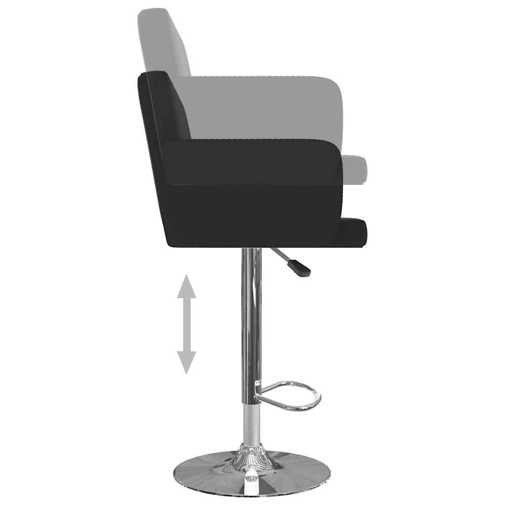 barstole 2 stk. kunstlæder sort