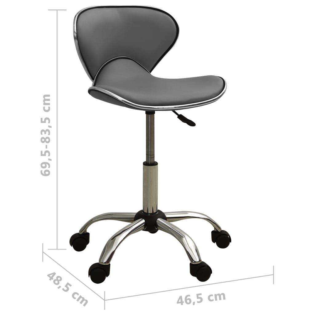 salonstol kunstlæder grå