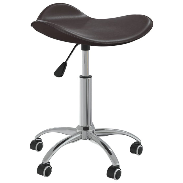salonstol kunstlæder brun