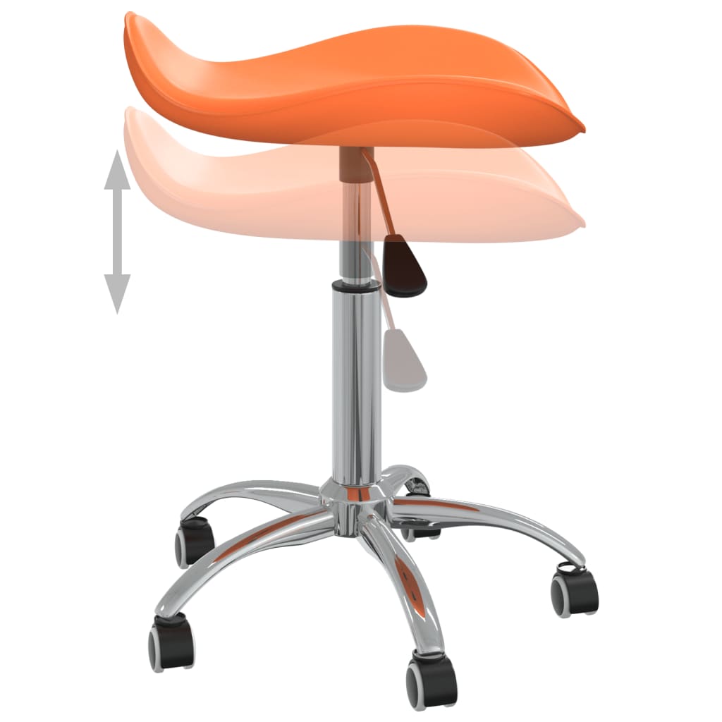 salonstol kunstlæder orange