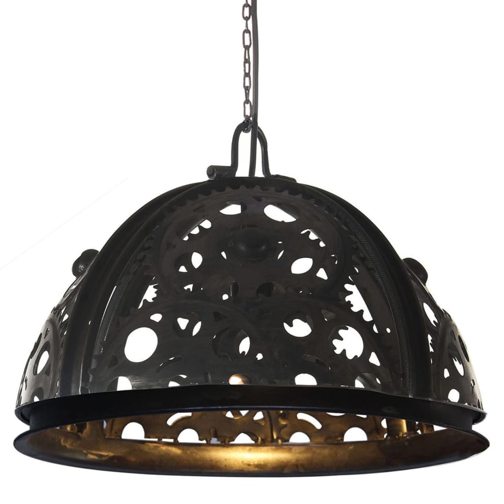 industriel loftlampe med kæde og hjul 45 cm E27