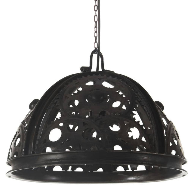 industriel loftlampe med kæde og hjul 45 cm E27