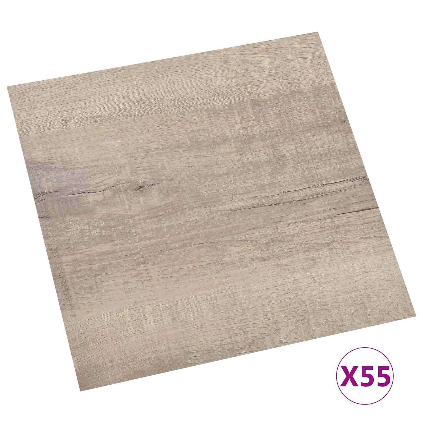 Gulvplanker 55 pcs Gråbrun 5,11 m² PVC