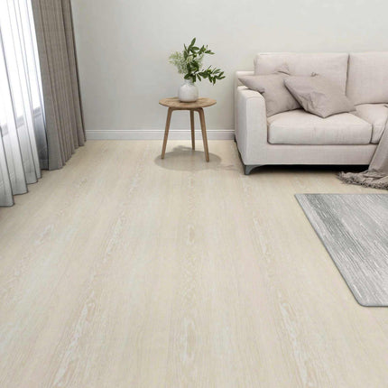 Gulvplanker 5,11 m² 55 pcs PVC Hvid og Beige