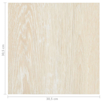 Gulvplanker 5,11 m² 55 pcs PVC Hvid og Beige