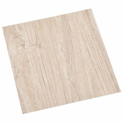 Gulvplanker 5,11 m² 55 pcs PVC Hvid og Træfarve