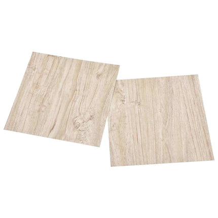 Gulvplanker 5,11 m² 55 pcs PVC Hvid og Træfarve