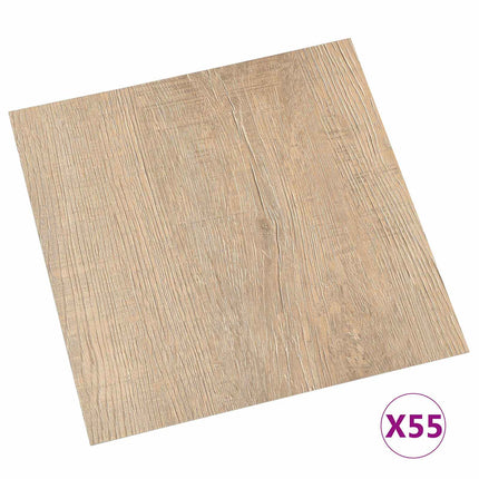 Gulvplanker 5,11 m² 55 pcs PVC Lys Grå, Mørk Brun