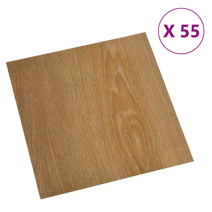 Gulvplanker 55 pcs Brun 5,11 m² PVC