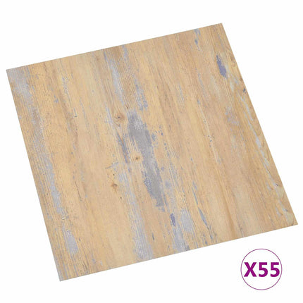 Gulvplanker 5,11 m² 55 pcs PVC Brun og grå