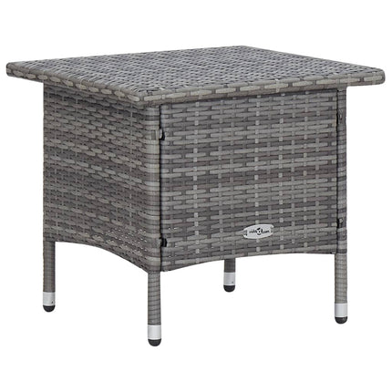 loungesæt til haven 2 dele med hynder polyrattan grå