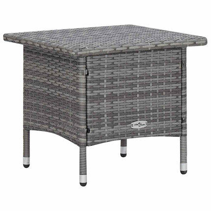 loungesæt til haven 2 dele med hynder polyrattan grå