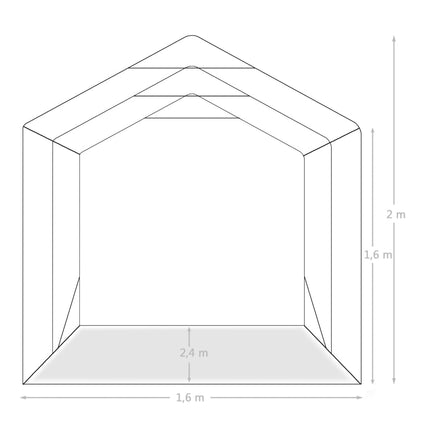 garagetelt 1,6x2,4 m PVC grøn