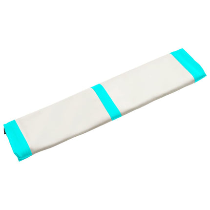 oppustelig gymnastikmåtte med pumpe 200x200x20 cm PVC grøn