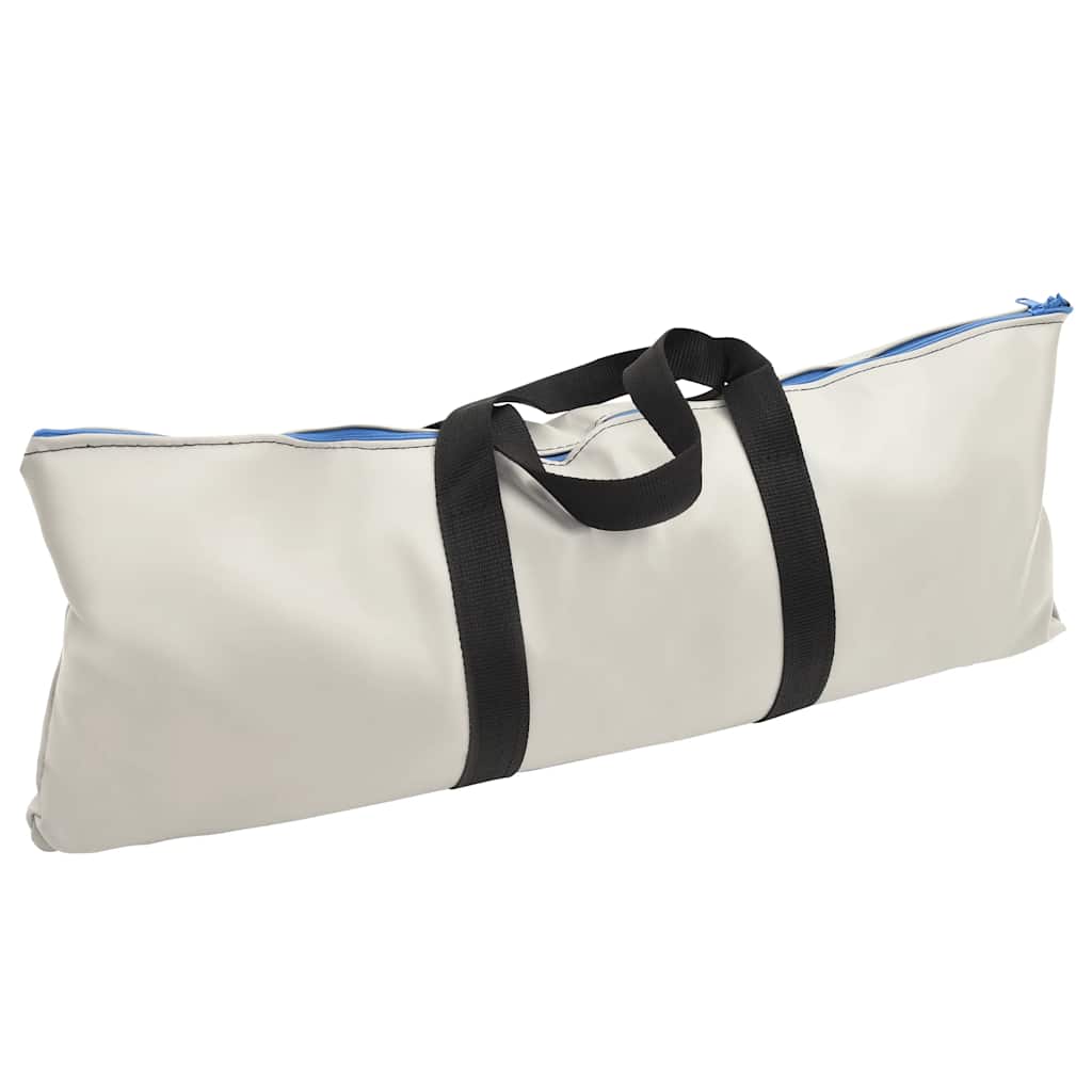 oppustelig gymnastikmåtte med pumpe 100x100x20 cm PVC blå