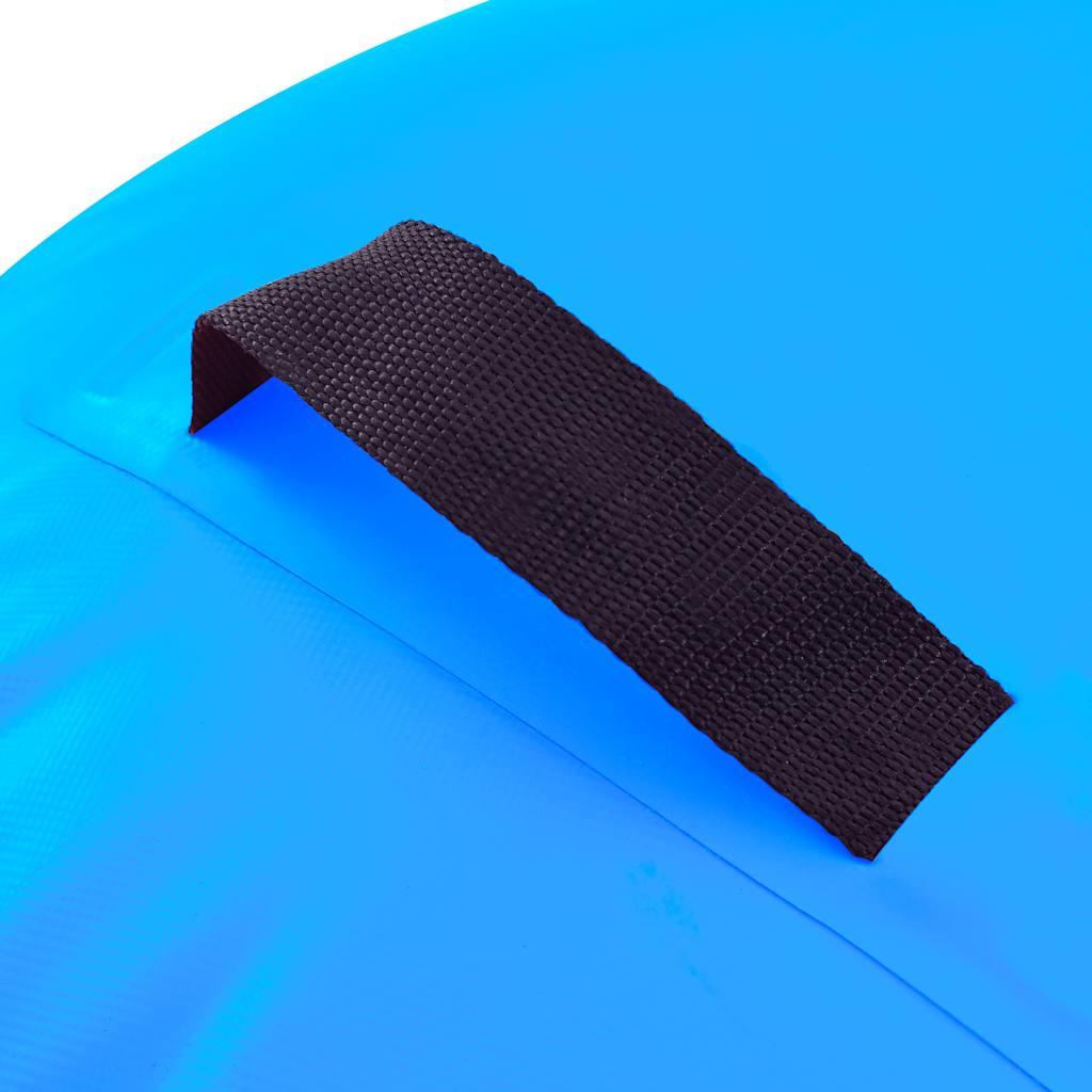oppustelig gymnastikrulle med pumpe 120x75 cm PVC blå