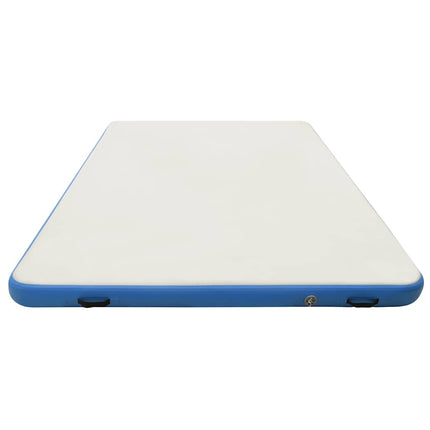 oppustelig platform 200x150x15 cm blå og hvid