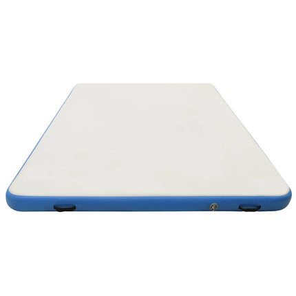 oppustelig platform 300x200x15 cm blå og hvid