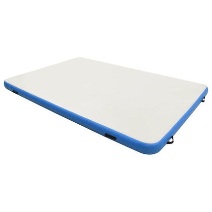 oppustelig platform 300x300x15 cm blå og hvid