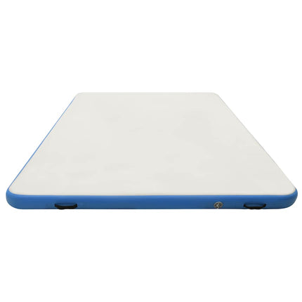 oppustelig platform 300x300x15 cm blå og hvid