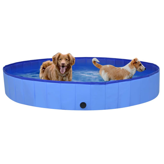 foldbart hundebassin 200x30 cm PVC blå