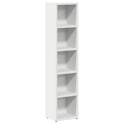 cd-reoler 2 stk. 21x16x93,5 cm konstrueret træ hvid